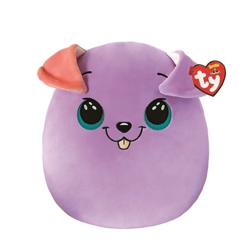 Cuscino Peluche TY Squishy Cagnolino Bitsy Viola