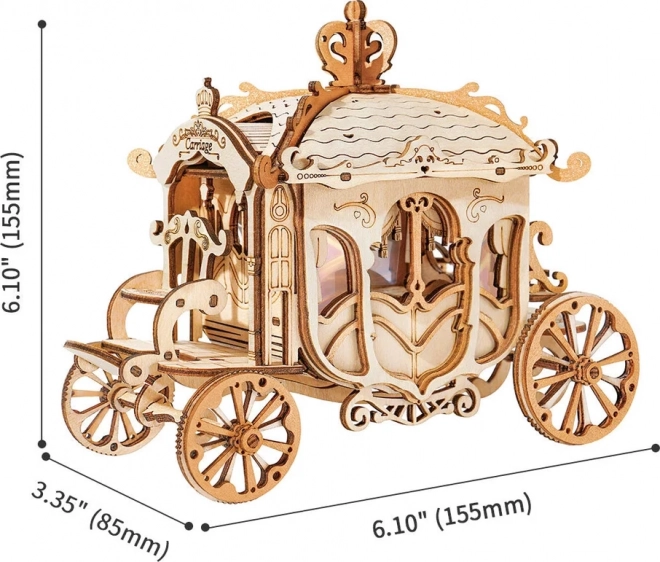 Puzzle 3D in legno Carro storico