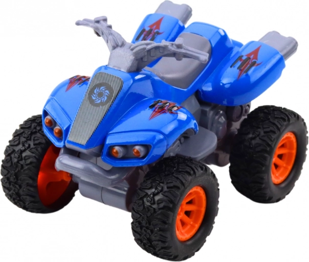 Quad a motore, ruote in gomma e carrozzeria metallica