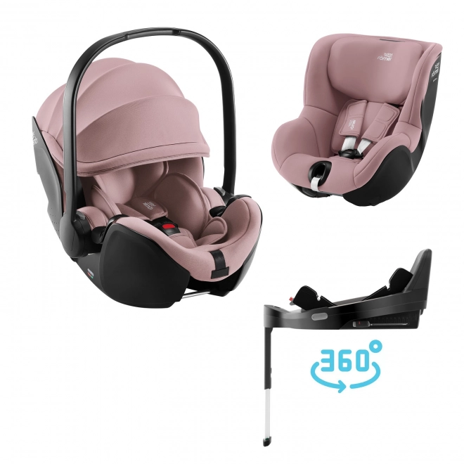 Set seggiolino auto Baby-Safe Pro + Vario Base 5Z + Seggiolino auto Dualfix 5Z in Dusty Rose