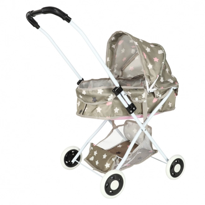 Passeggino per bambole con borsa e stelle