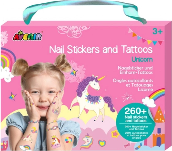 Adesivi per unghie e tatuaggi - Unicorni