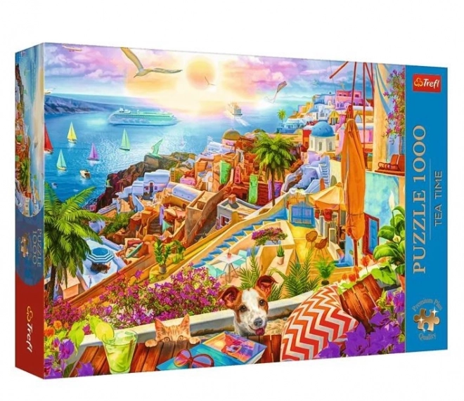 Puzzle 1000 pezzi Premium Plus Quality Visita a Santorini