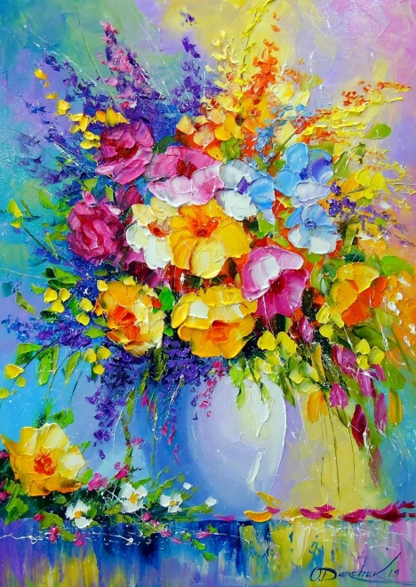 Puzzle Bouquet di Fiori Estivi 1000 Pezzi