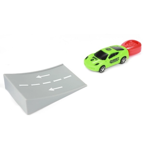 Auto con rampa a molla in plastica 9 cm varie colorazioni