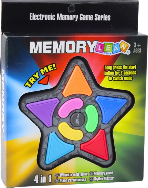 Gioco elettronico Memoria Stella Luce Suoni 4 in 1