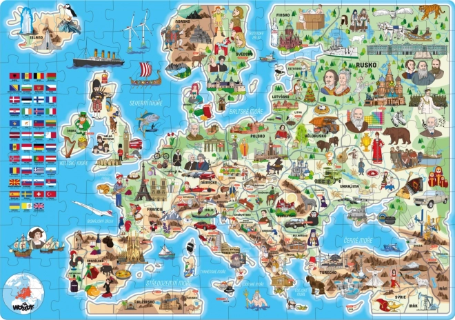 Puzzle Popolare Mappa Europa 160 Pezzi