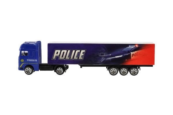 Camion con rimorchio in metallo/plastica 20 cm