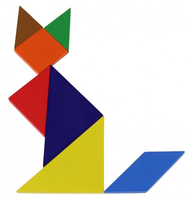 Tangram per bambini in scatola di latta