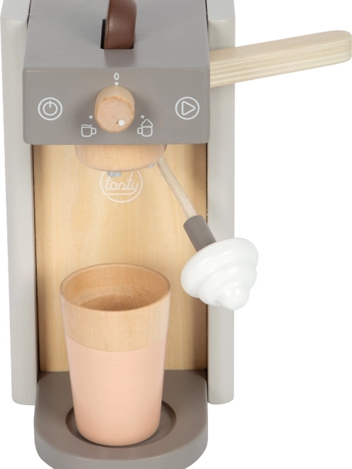 Macchina da caffè in legno Small Foot con accessori Tasty grigio