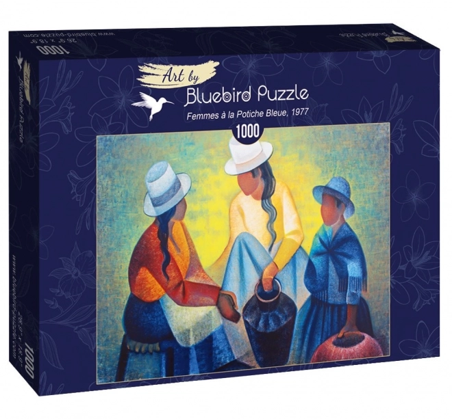 Puzzle Donna con il vaso blu 1000 pezzi