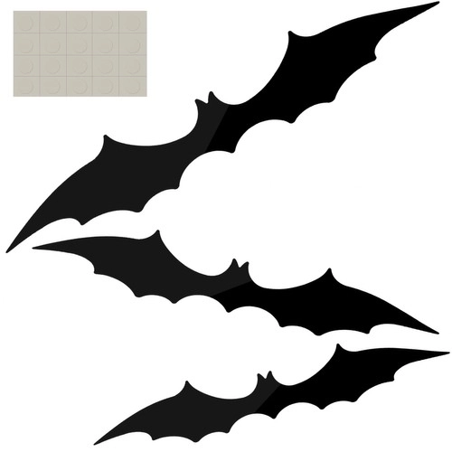 Decorazione Halloween Grandi Pipistrelli Set 3 Pezzi