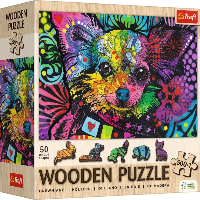 Puzzle in legno Cucciolo Colorato