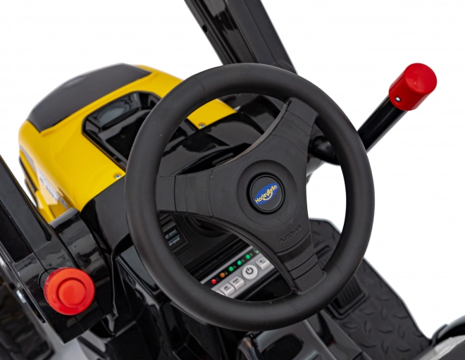 Trattore elettrico per bambini con benna mobile e telecomando