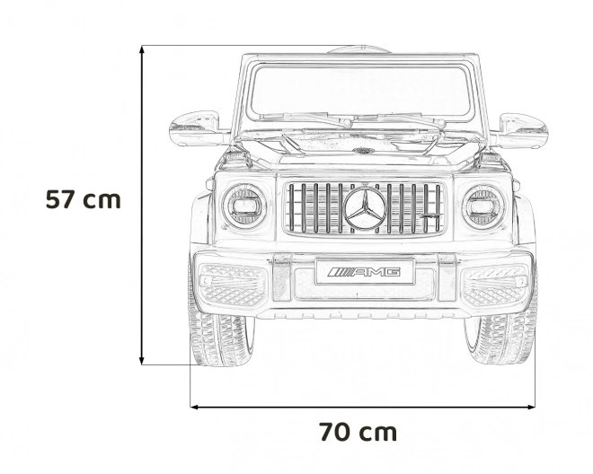 Mercedes AMG G63 per bambini nero + telecomando + MP3 LED + partenza lenta + EVA + cinture di sicurezza