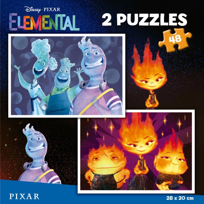 Puzzle Tra Elementi Naturali 2x48 Pezzi