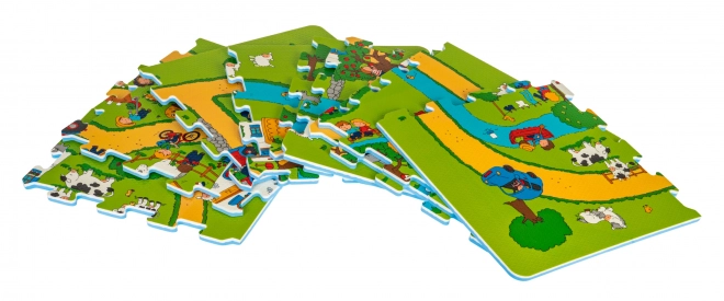 Tappeto puzzle La vita in campagna per bambini 10m+