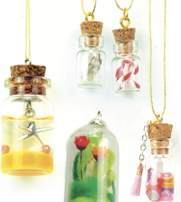 Set creativo di gioielli con mini bottiglie