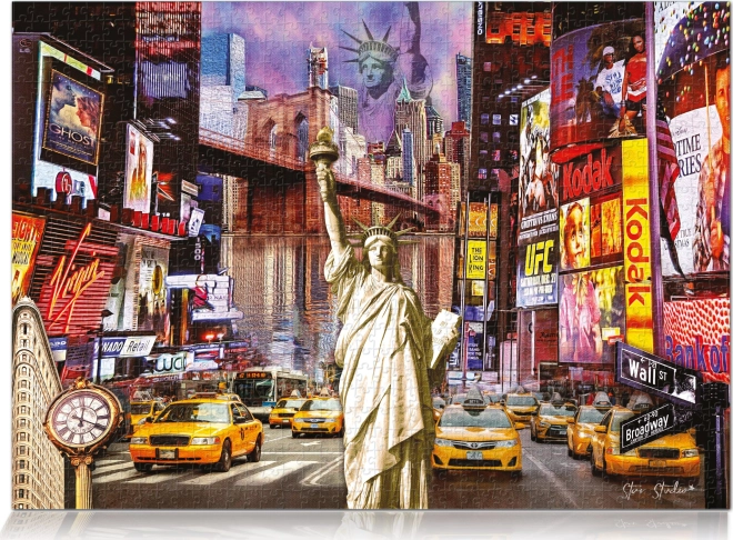 Collage vibrante di New York