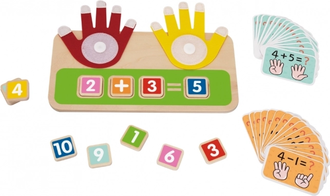 Giocattolo educativo in legno per l'apprendimento del conteggio sulle dita Tooky Toy