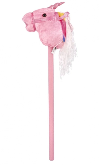 Unicorno rosa su bastone Rosa Hobby Horse