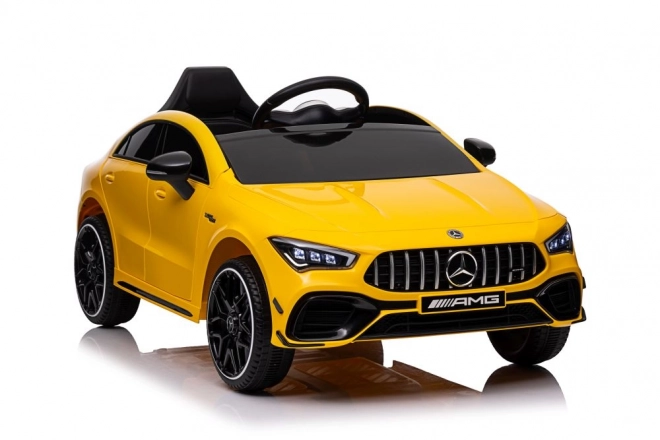 Auto elettrico per bambini Mercedes CLA 45s AMG giallo 4x4