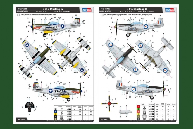 Modello Plastico Aereo Fighter P-51D Mustang IV