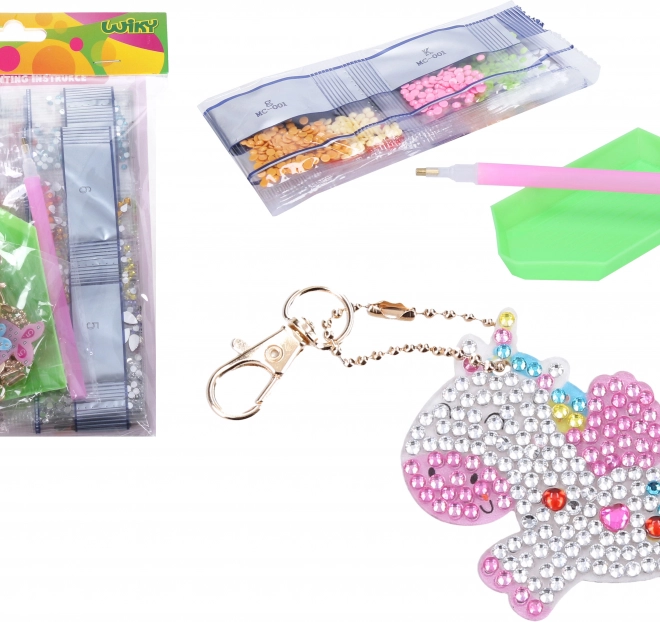 Set Creativo di Portachiavi con Pietre di Diamante, 5 pezzi