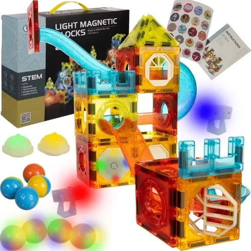 Costruzioni Magnetiche Luminescenti 75 Pezzi