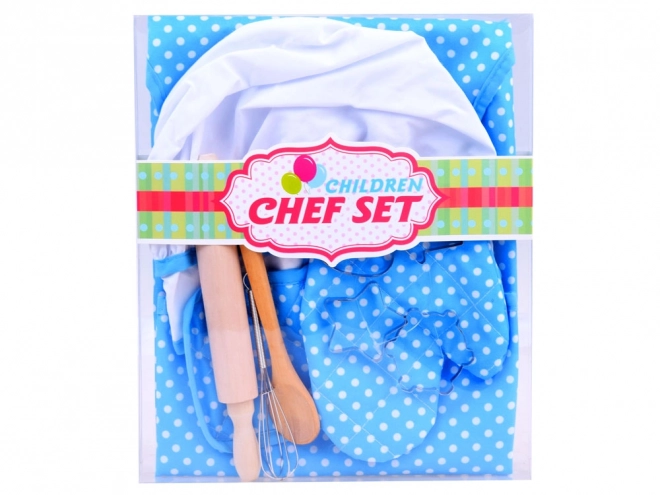 Set cucina per bambini con grembiule, cappello e accessori