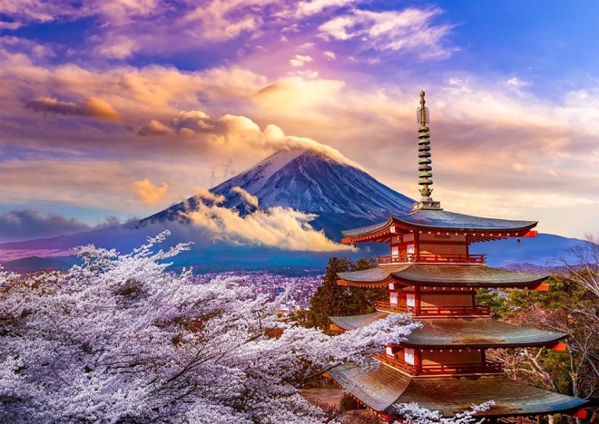 Puzzle Monte Fuji in Primavera, Giappone 1000 Pezzi