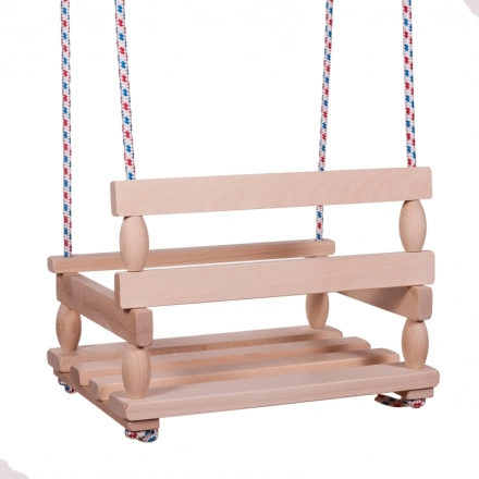 Altalena in legno naturale