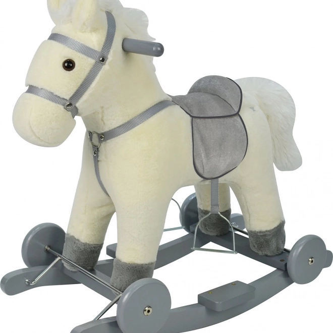 Cavallo a dondolo su ruote Chipolino - bianco