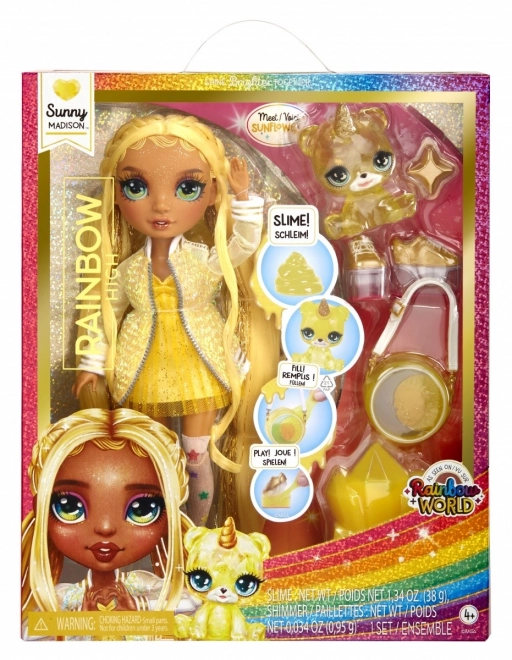 Fashion doll Rainbow High con animaletto - Sunny Madison