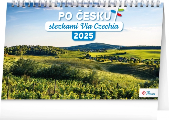 Calendario da tavolo Via Czechia 2025