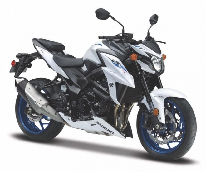 Modello Suzuki GSX-S750 ABS in scala 1/18 con base