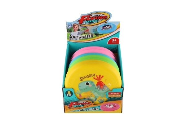 Frisbee di gomma 18 cm colorato per bambini