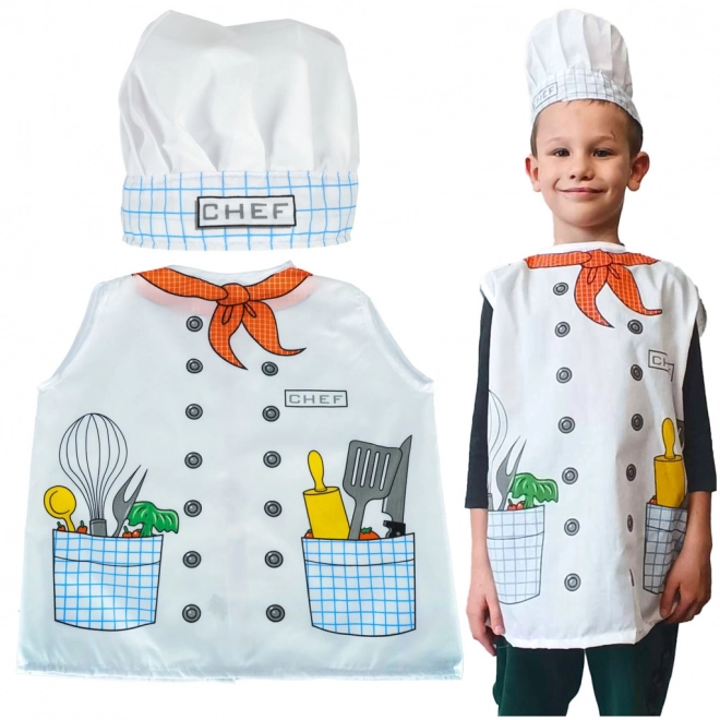 Costume da chef per bambini 3-8 anni