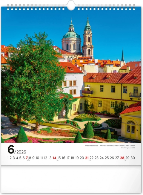 Calendario da parete Praga 2026