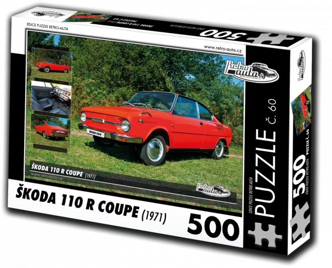 Puzzle Retro-Auta Škoda 110 R Coupe (1971) 500 Pezzi