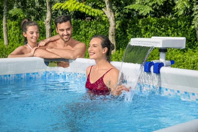 Fontana d'acqua con illuminazione a LED per piscine da giardino BESTWAY