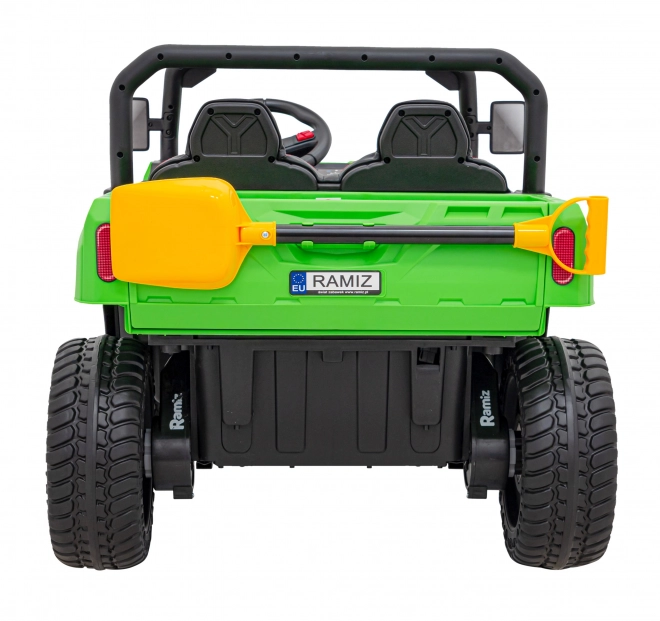Auto Pick-Up Speed 900 pro bimbi Verdi + trazione 4x4 + pompa mobile + vano bagagli + telecomando + pala + LED audio