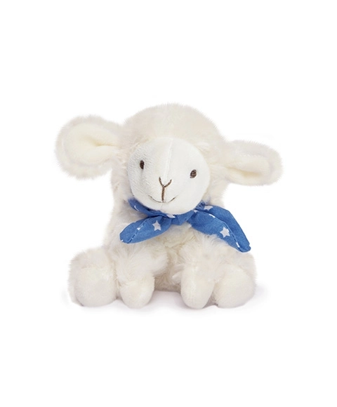 Agnello in peluche con fazzoletto 12 cm