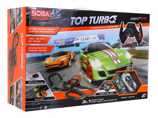 Grande pista da corsa Top Turbo per bambini 8+ con auto telecomandate