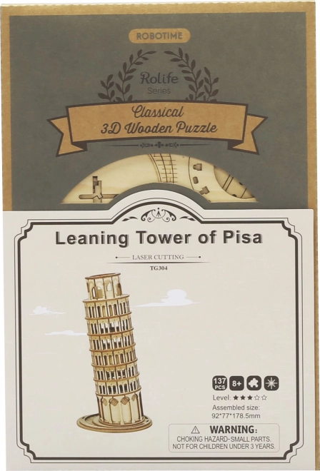 Puzzle 3D in legno Torre pendente di Pisa