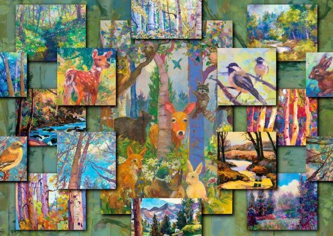 Puzzle Collage Forest 1000 Pezzi