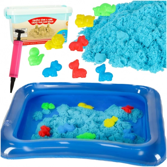 Piasek Kinetyczny Blu con Forme e Piscina – blu