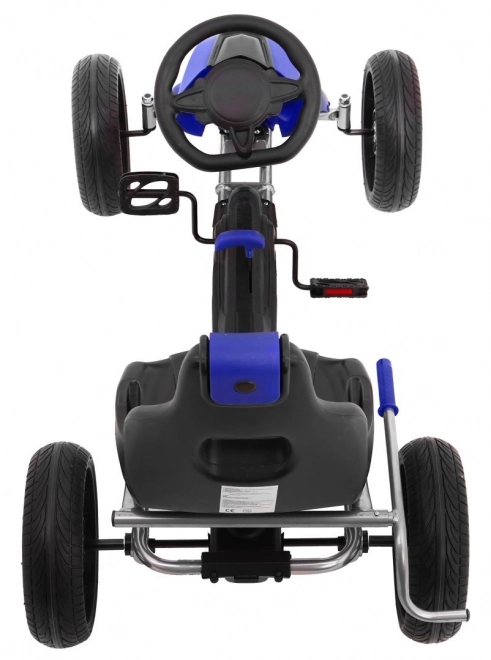 Grand Ride kart a pedali per bambini 3+ Blu + Ruote in EVA + Sedile regolabile + Freno a mano