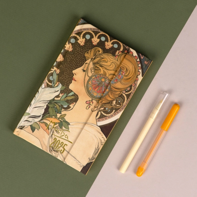 Agenda settimanale magnetica Alfons Mucha 2025