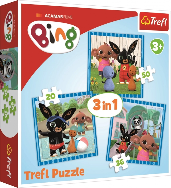 Trefl puzzle Bing: divertimento con gli amici 3 in 1